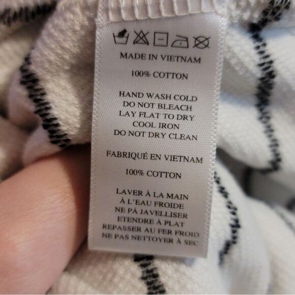 Paper Crane Striped Cropped Cowl Neck Pullover Size Medium - Picture 5 of 15